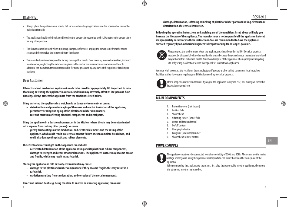 Dyras RCSH-912 User Manual | Page 4 / 27