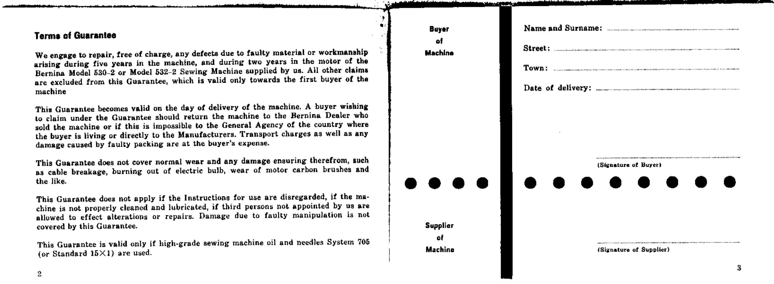 Bernina 532-2 User Manual | Page 4 / 54