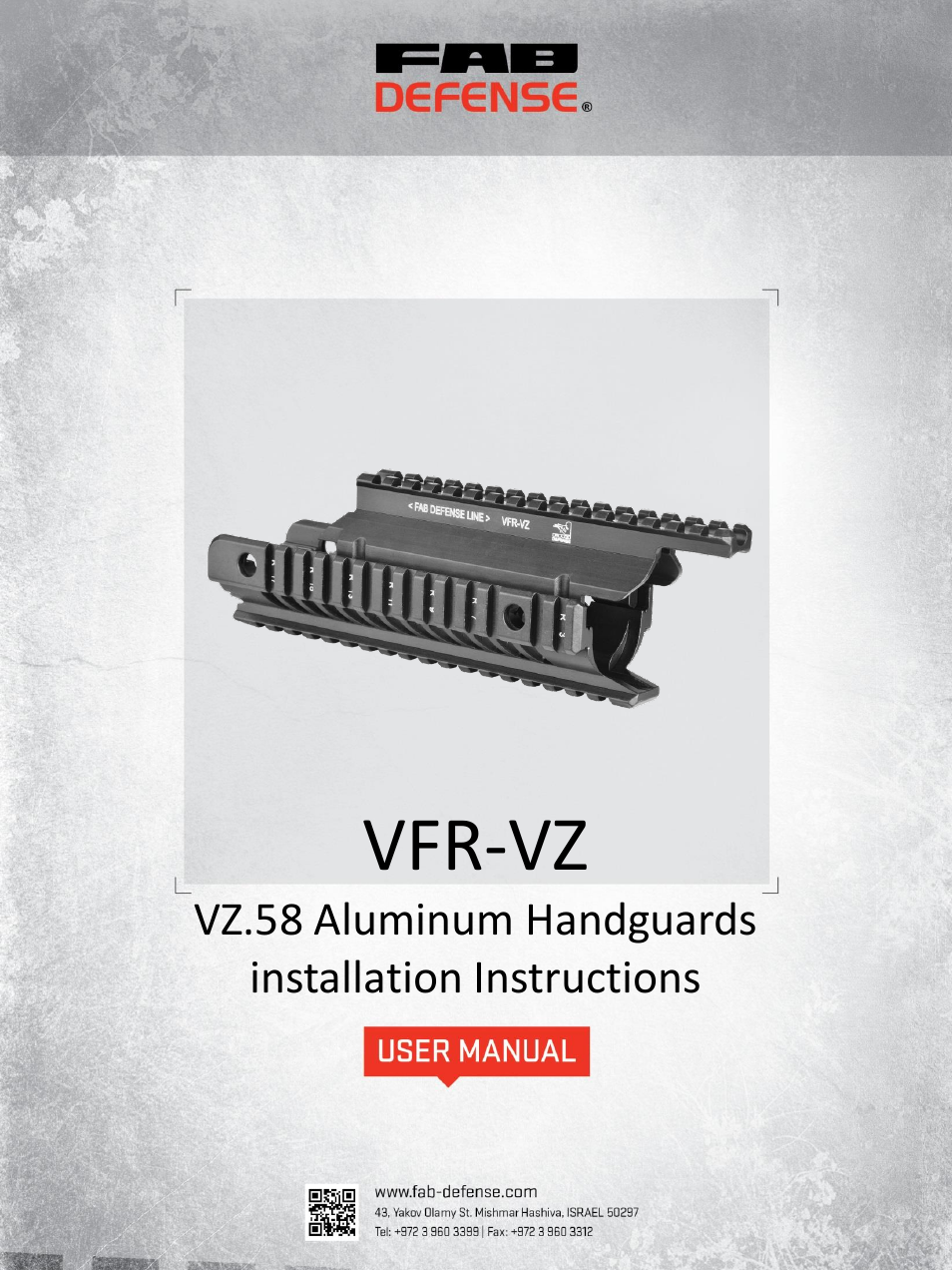 FAB Defense VFR-VZ User Manual | 4 pages