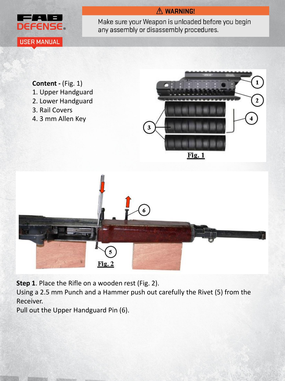 FAB Defense VFR-VZ User Manual | Page 2 / 4