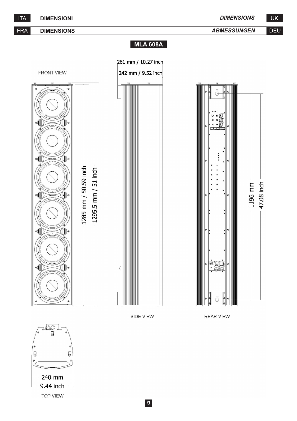 FBT MLA 801A User Manual | Page 11 / 24