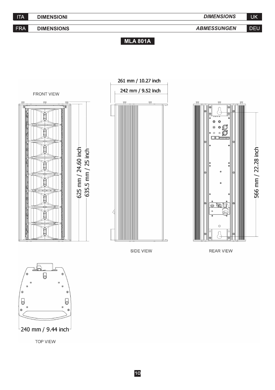 FBT MLA 801A User Manual | Page 12 / 24