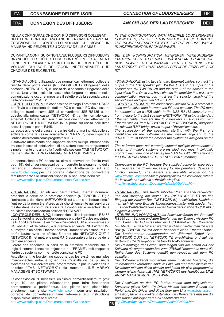 FBT MLA 801A User Manual | Page 20 / 24