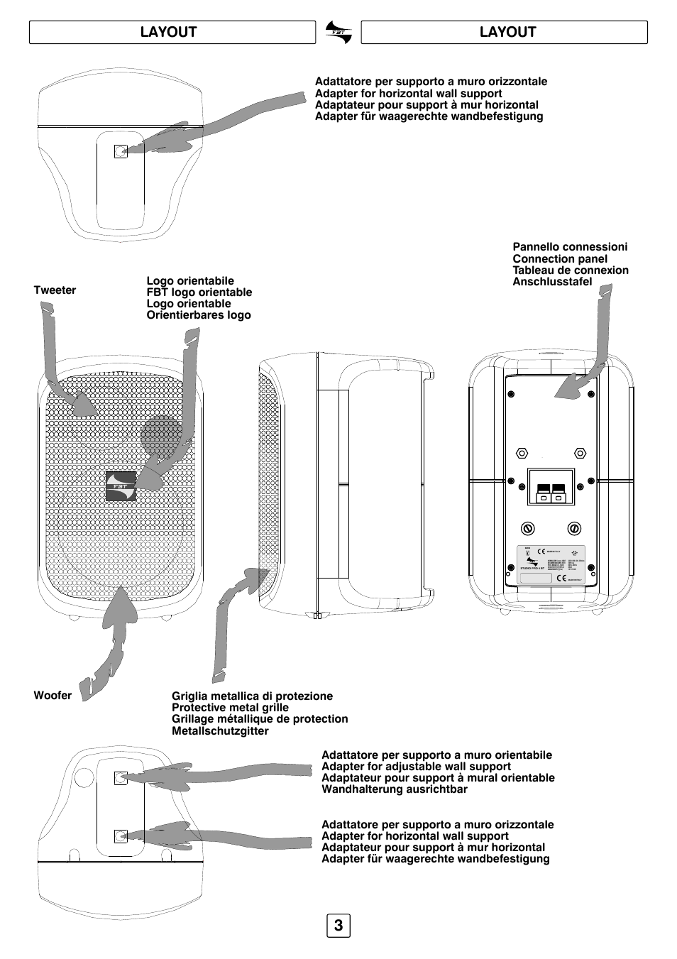 Layout | FBT STUDIO PRO41 User Manual | Page 5 / 16