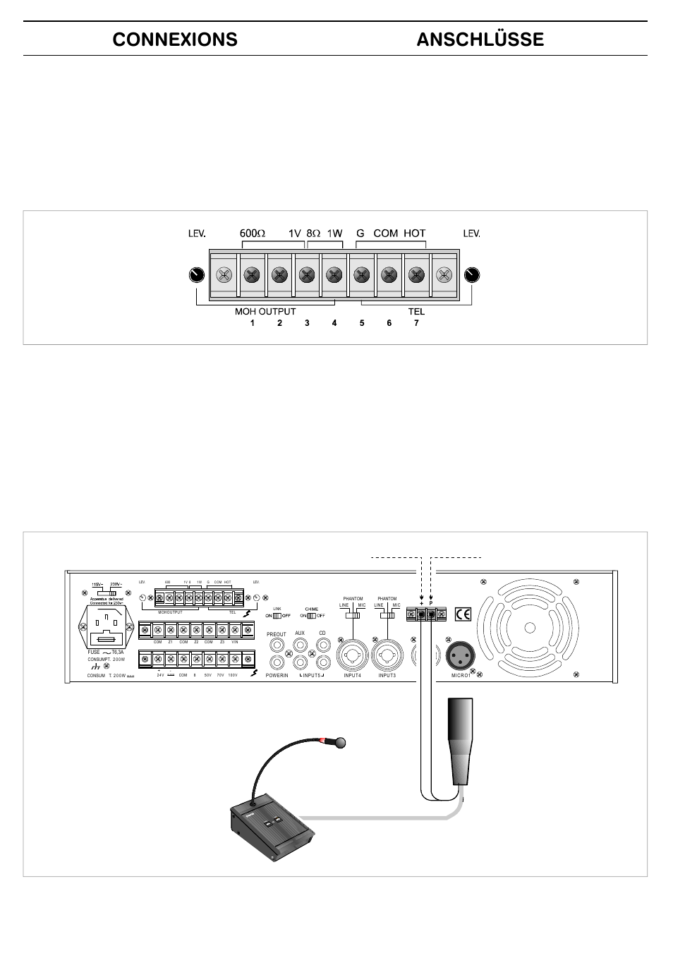 Connexions anschlüsse | FBT MMA 3240 User Manual | Page 19 / 36
