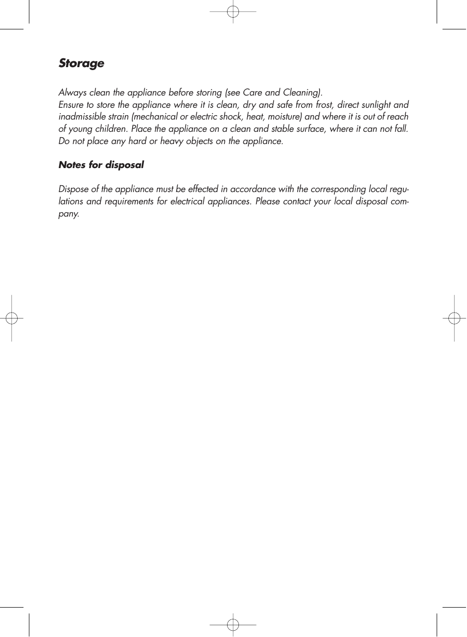 Storage | Gastroback 40980 Hand Mixer Home Culture User Manual | Page 10 / 11