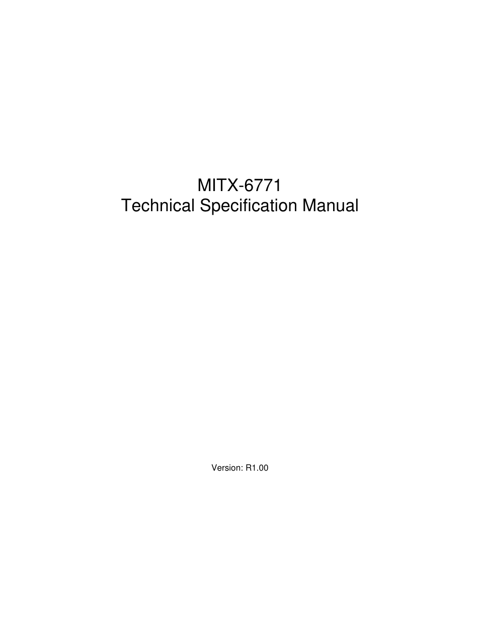 Habey MITX-6771 Owners Manual User Manual | 26 pages