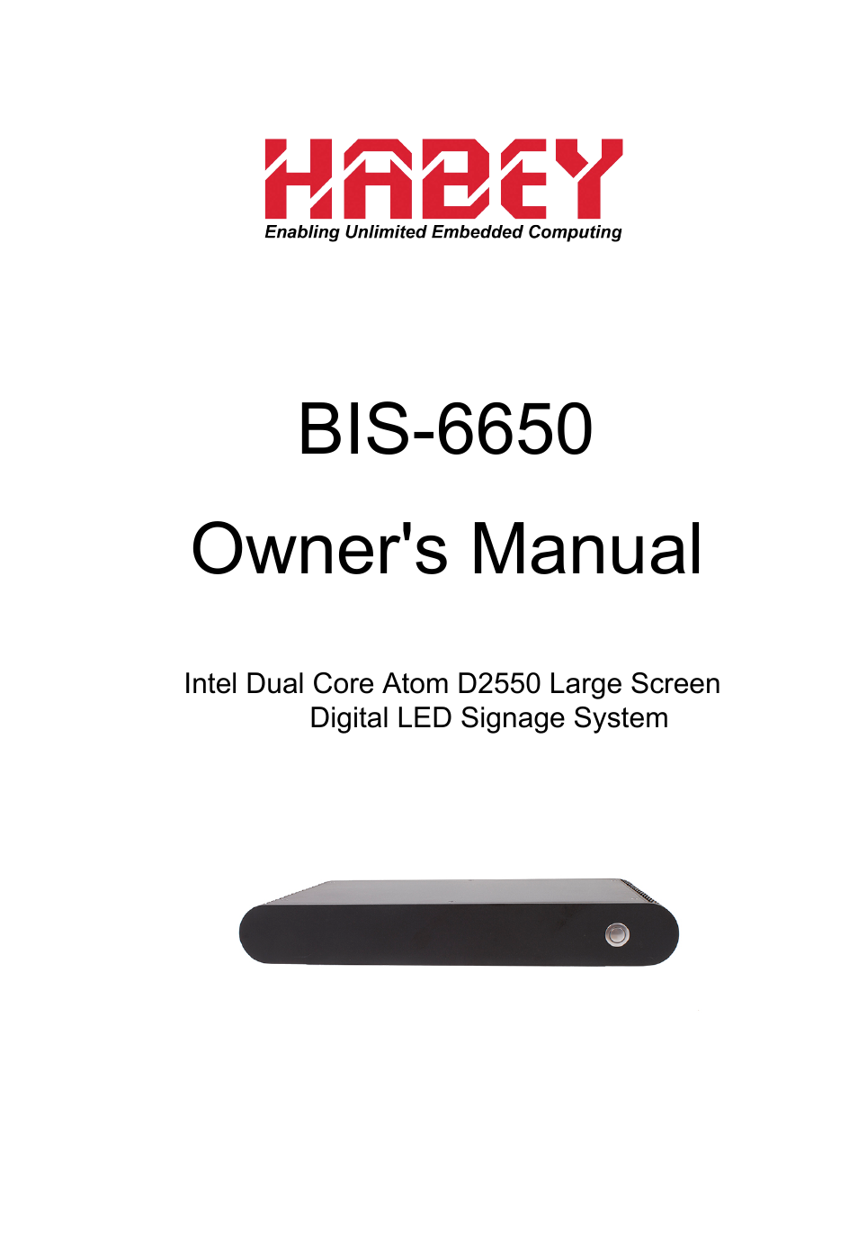 Habey BIS-6650 User Manual | 56 pages