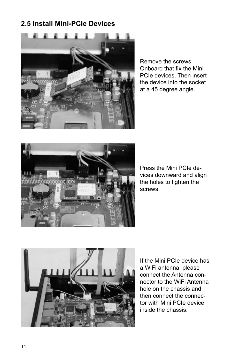 5 install mini-pcie devices | Habey BIS-6590 User Manual | Page 16 / 50