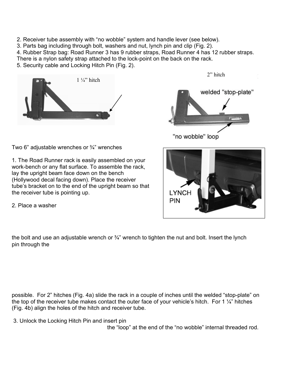 Hollywood Racks HR420A Road Runner Aluminum 4 bike User Manual | Page 2 / 4
