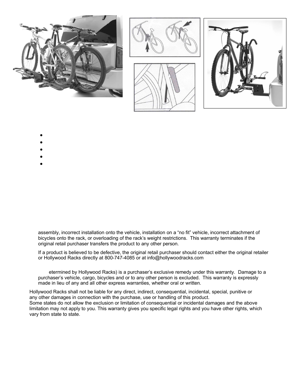 Hollywood Racks HR1450 SportRider SE User Manual | Page 6 / 6