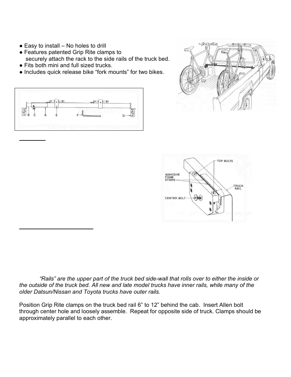 Hollywood Racks T900 Truck Rack User Manual | 2 pages