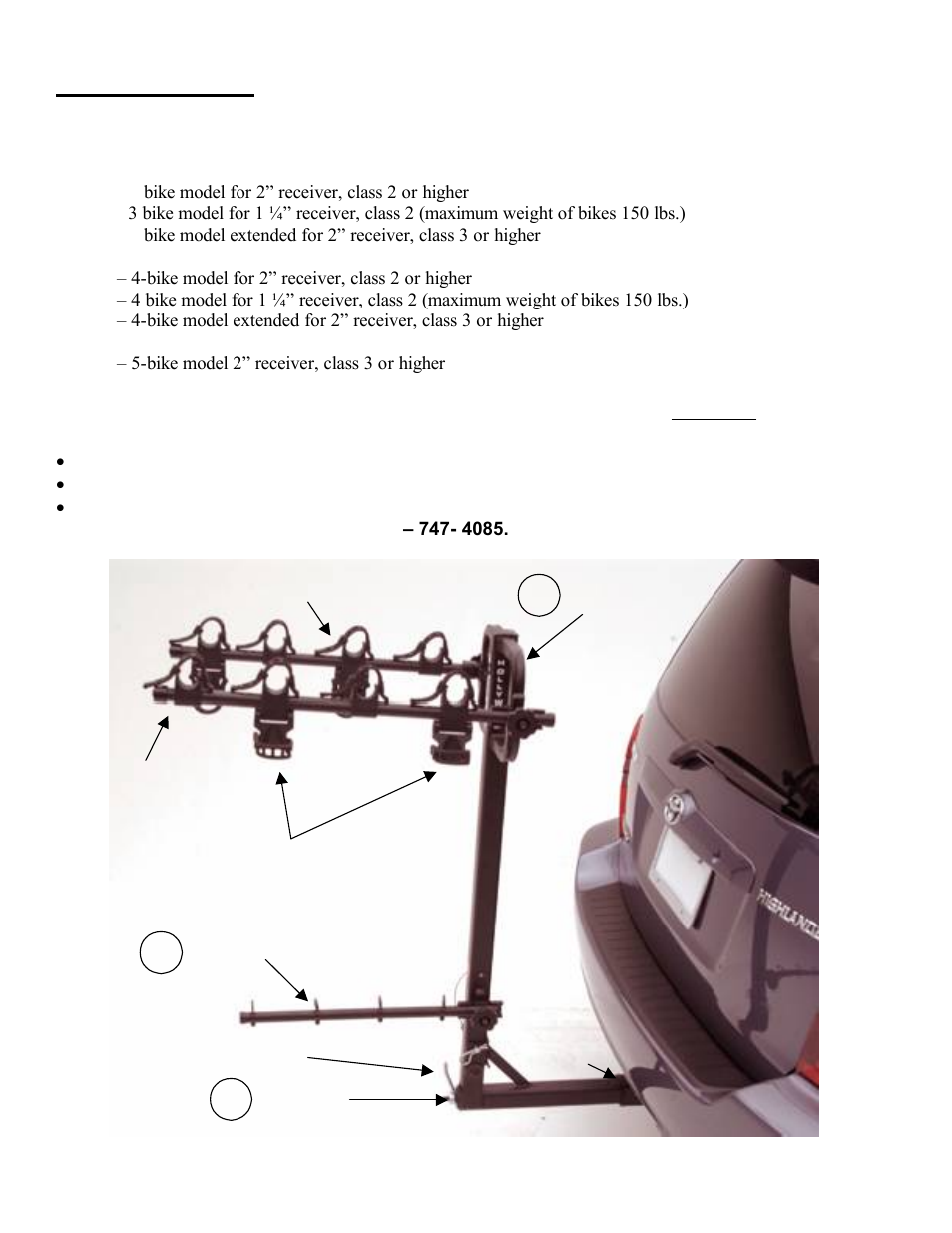 Hollywood Racks HR520 Road Runner (2 arm) User Manual | 5 pages