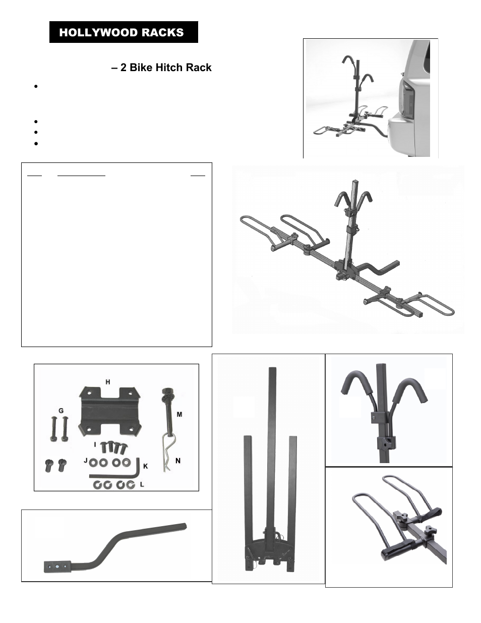 Hollywood Racks HR1000 SportRider 2 bike version 3 User Manual | 8 pages