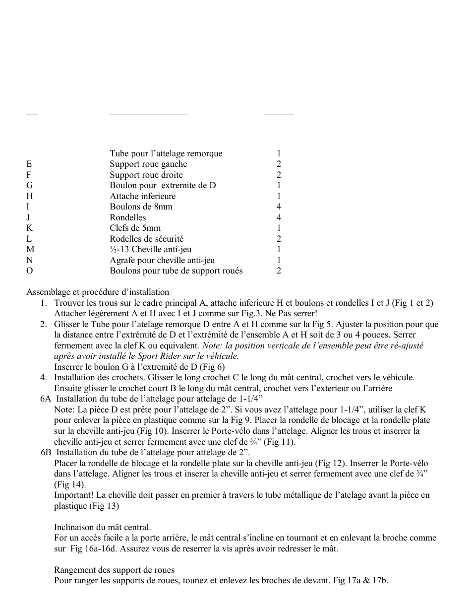 Hollywood Racks HR1000 SportRider 2 bike version 3 User Manual | Page 6 / 8