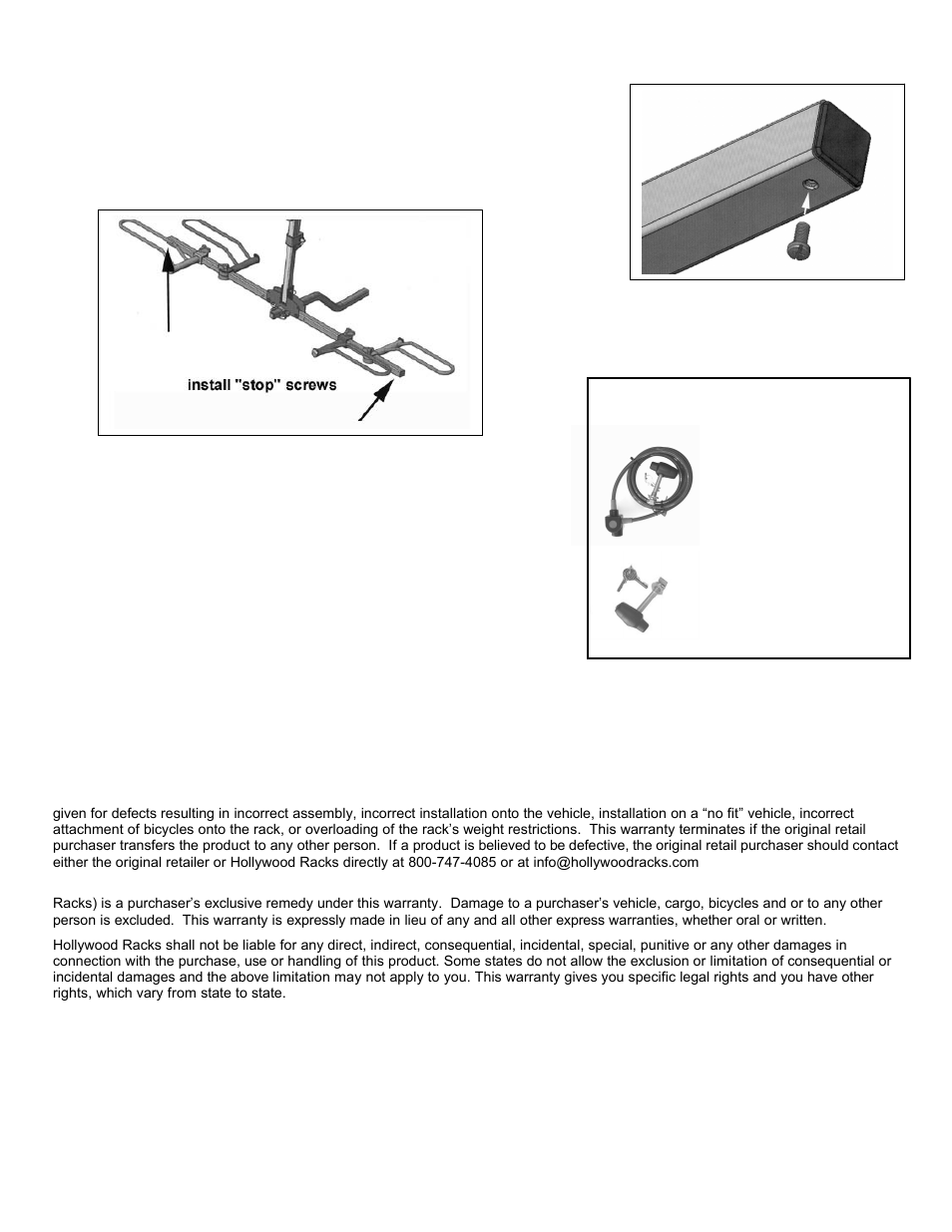 Double check before driving off | Hollywood Racks HR1000 SportRider 2 bike version 3 User Manual | Page 8 / 8