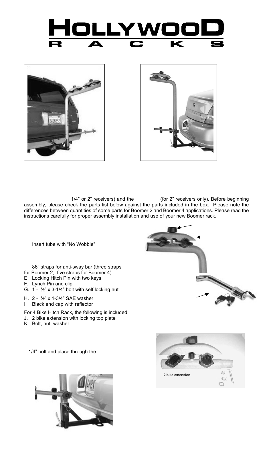 Hollywood Racks Boomer User Manual | 4 pages