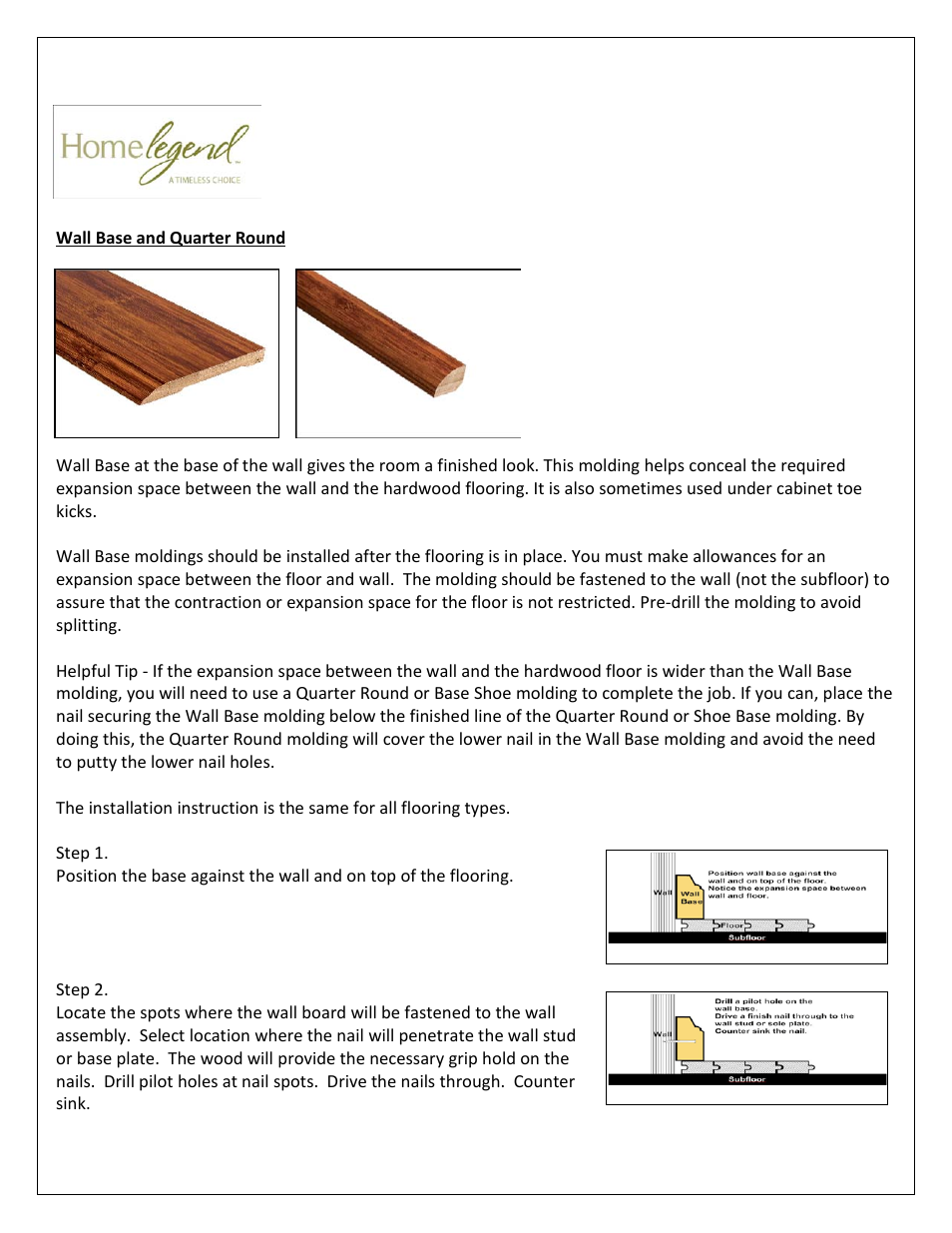 Home Legend Laminate and Cork Hard Surface Reducers User Manual | Page 7 / 8