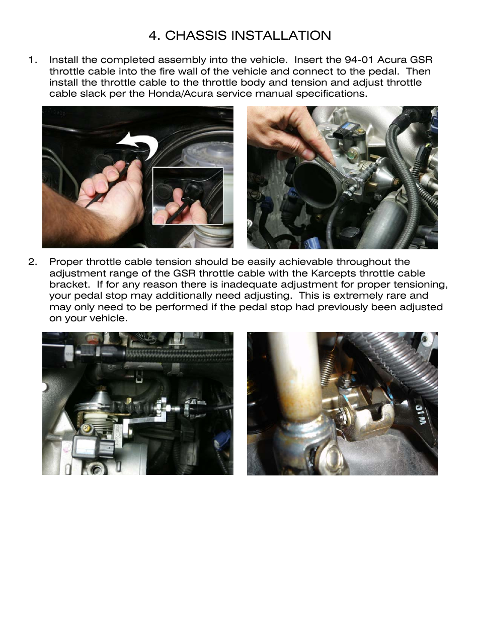 Chassis installation | Karcepts KCD02 User Manual | Page 8 / 10