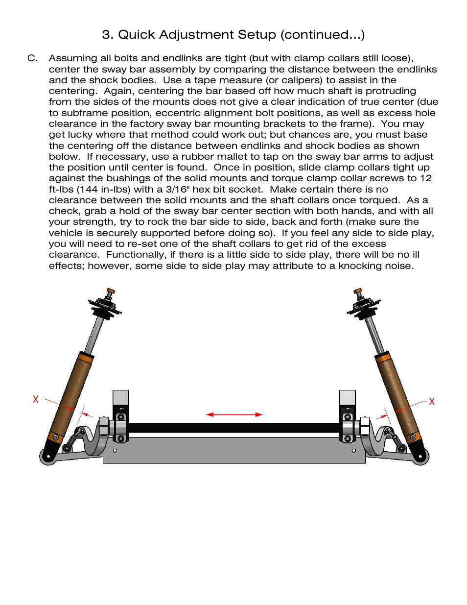 Quick adjustment setup (continued...) | Karcepts KFSB-AP-XX User Manual | Page 9 / 13