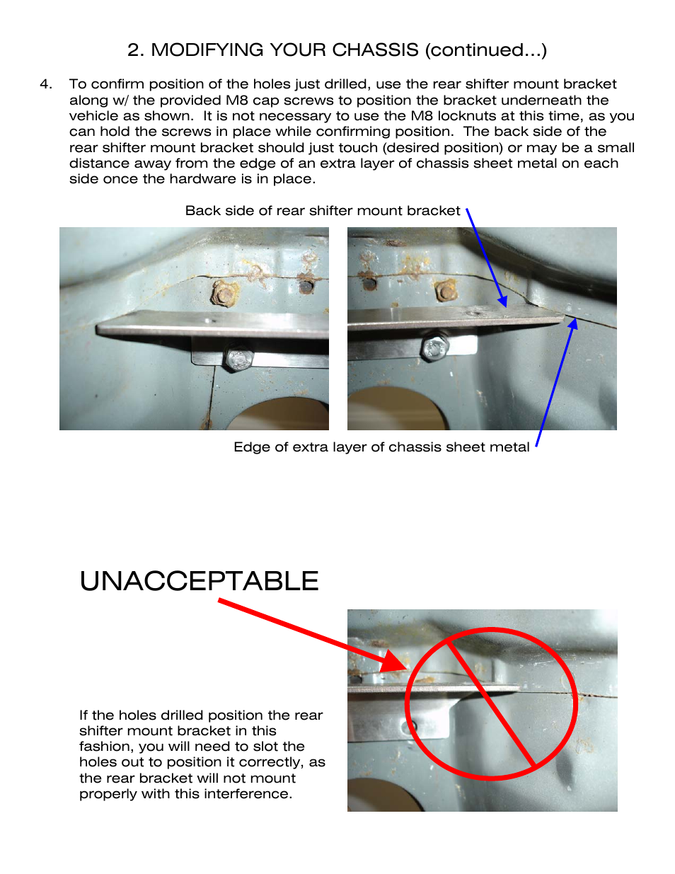 Unacceptable, Modifying your chassis (continued…) | Karcepts KSM01 User Manual | Page 5 / 17