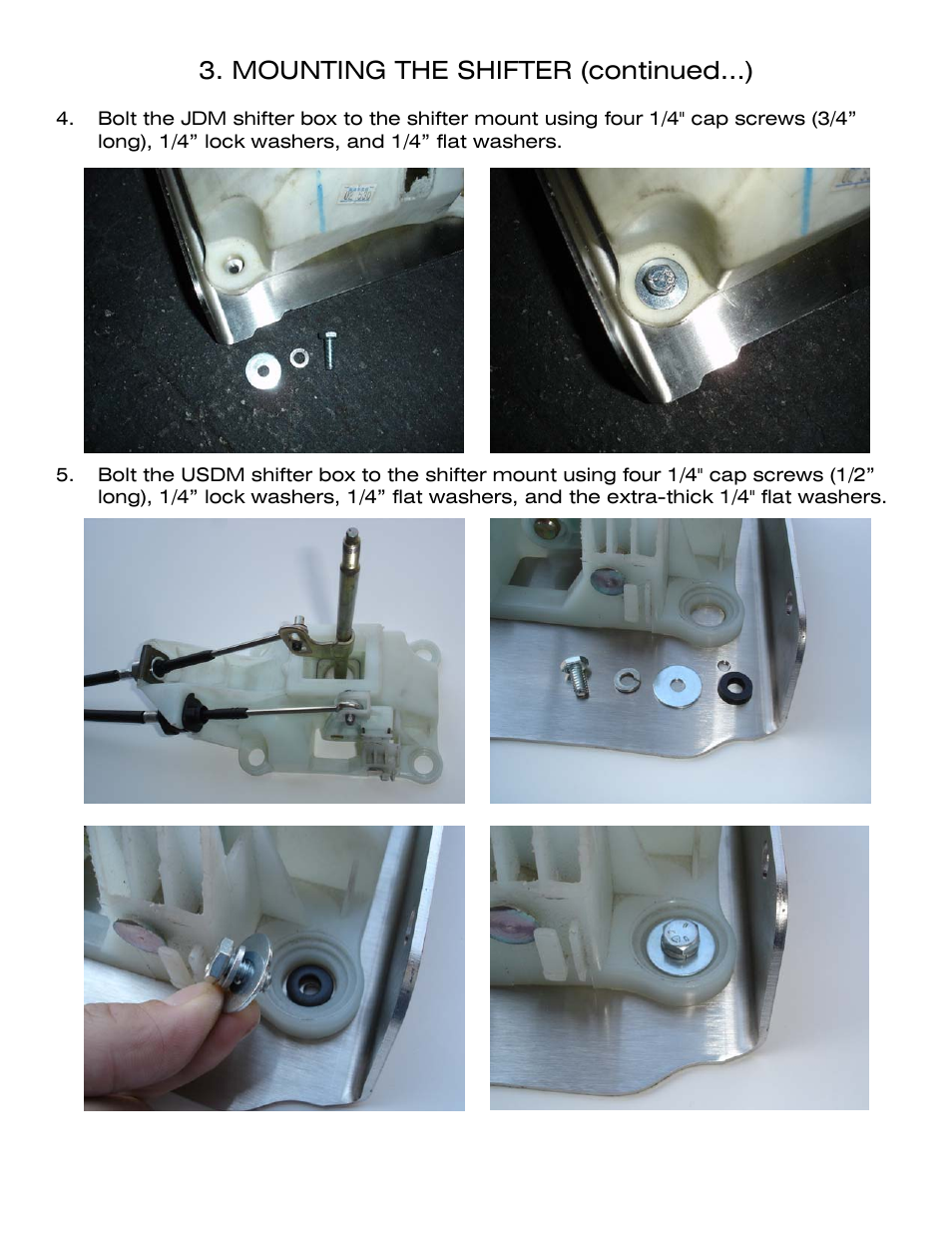 Mounting the shifter (continued…) | Karcepts KSM03 User Manual | Page 13 / 18