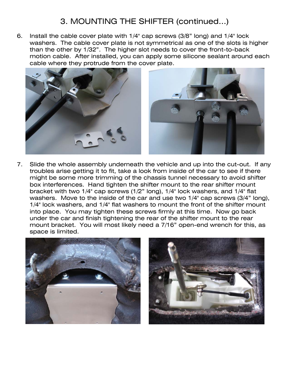 Mounting the shifter (continued…) | Karcepts KSM03 User Manual | Page 14 / 18