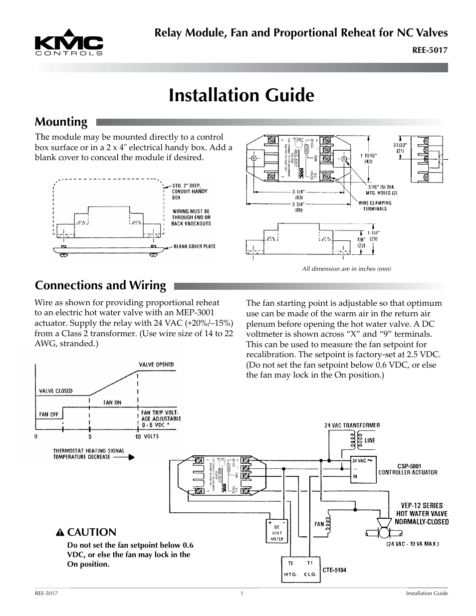 KMC Controls REE-5017 User Manual | 2 pages