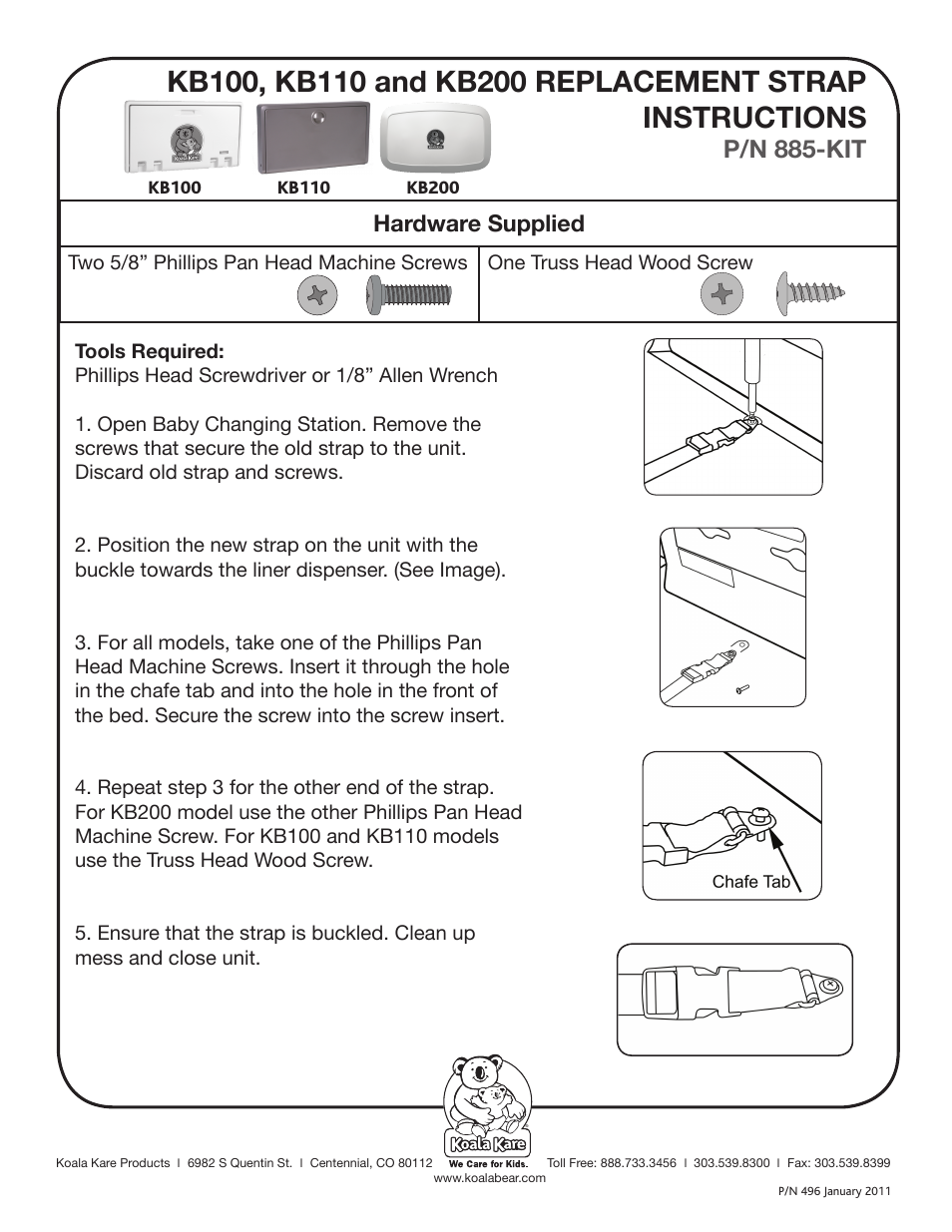 Koala Kare 885-KIT User Manual | 4 pages