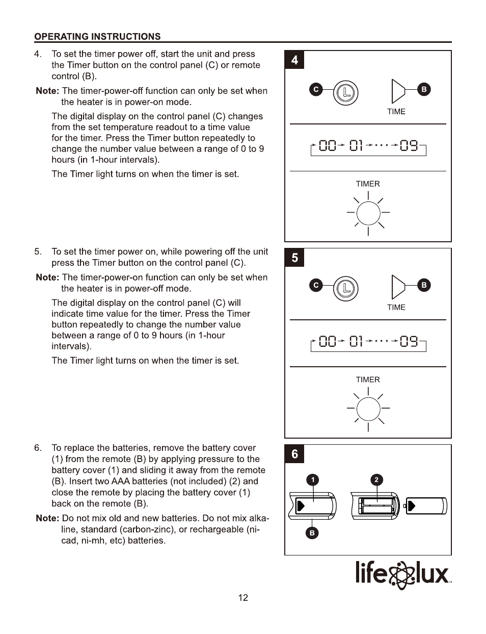 Lifelux Lifesmart LS-8WIQH-DB User Manual | Page 12 / 15