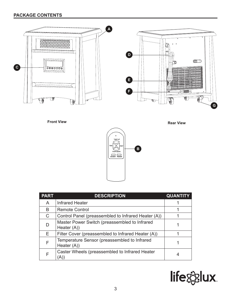 Lifelux Lifesmart LS-8WIQH-DB User Manual | Page 3 / 15