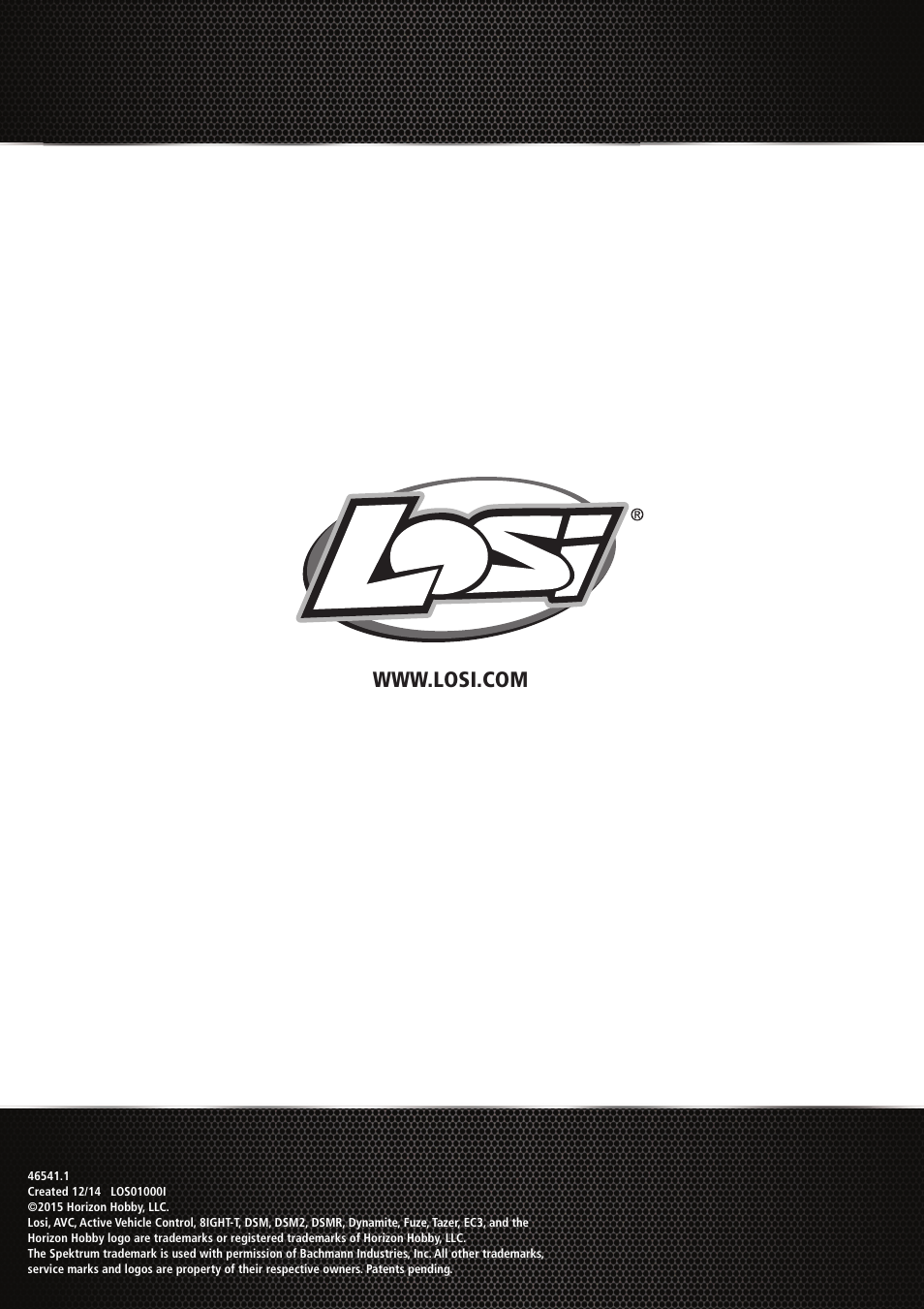 Losi Mini 8IGHT-T RTR User Manual | Page 20 / 20