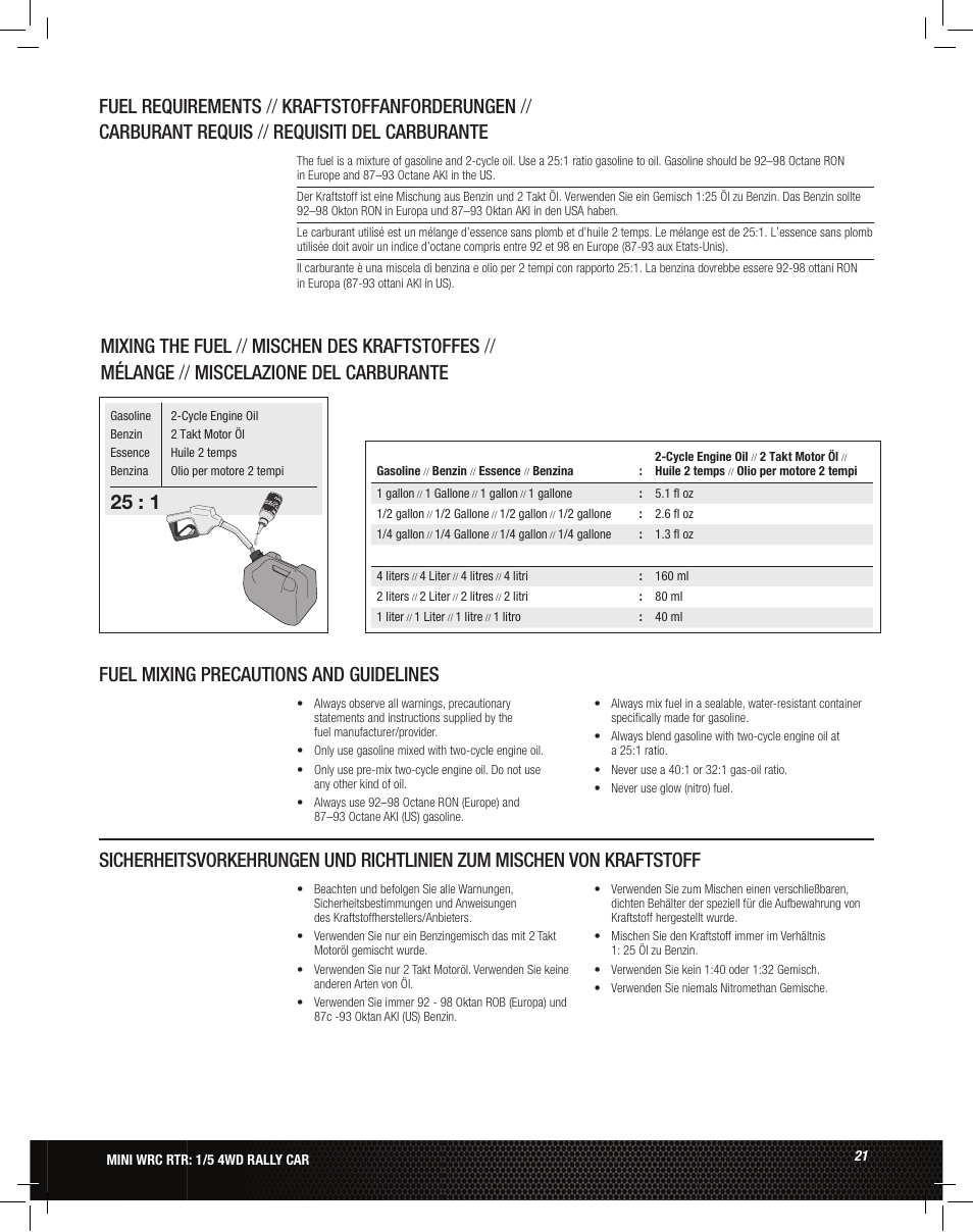 Losi LOS05007 1/5 MINI WRC 4WD Rally Car Manual User Manual | Page 21 / 60
