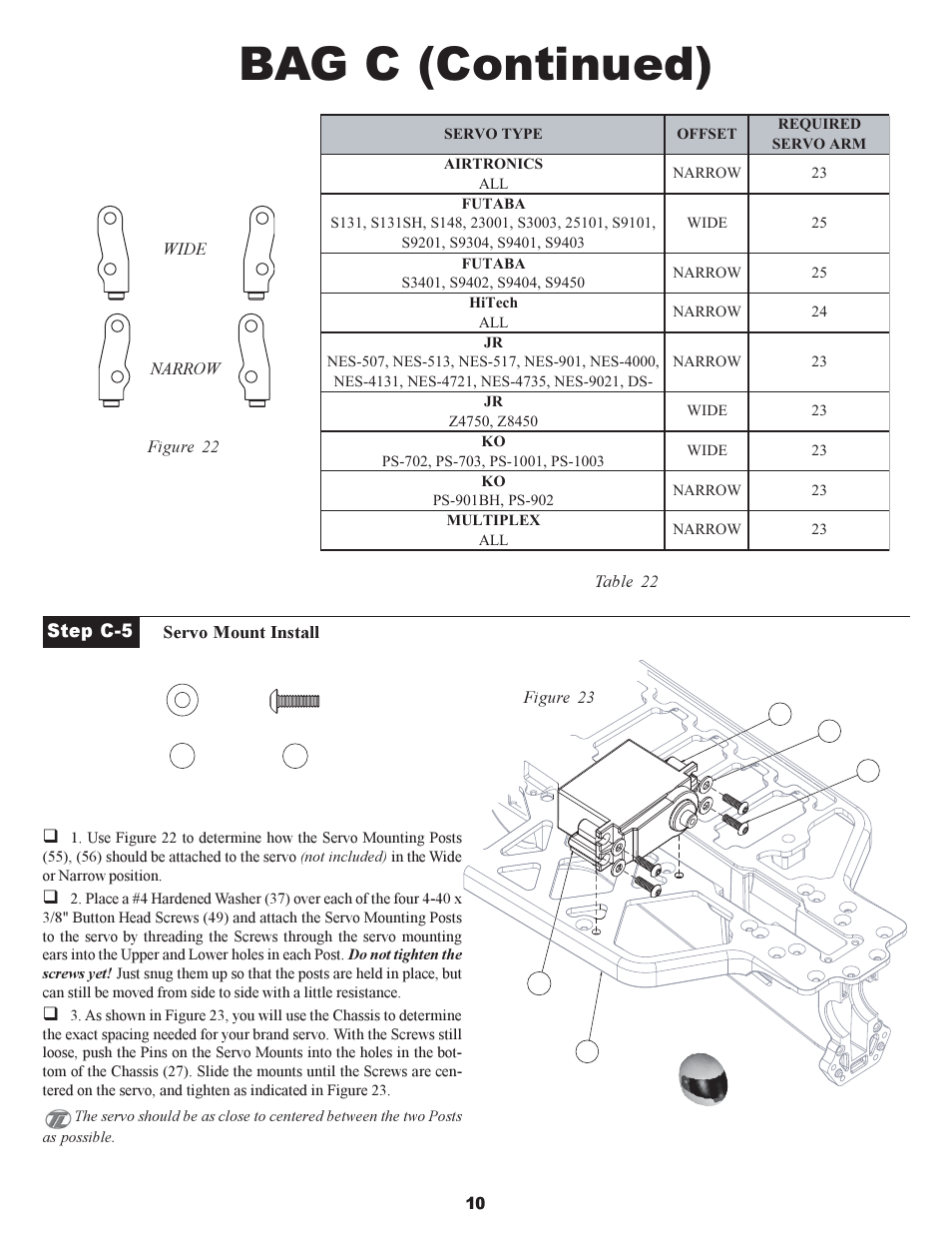 Bag c (continued) | Losi XXX-S Sport User Manual | Page 13 / 40