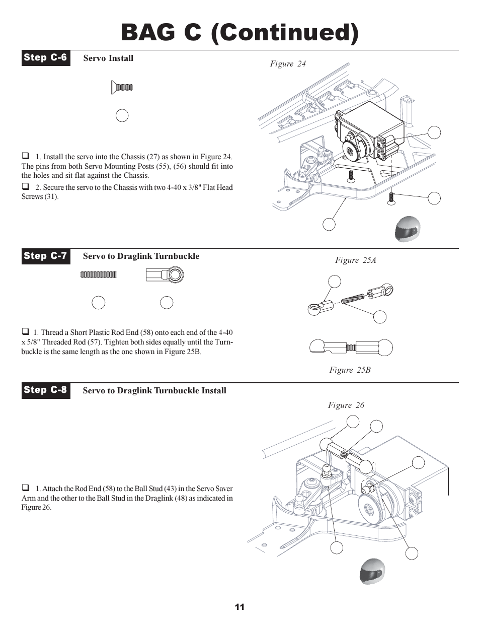 Bag c (continued) | Losi XXX-S Sport User Manual | Page 14 / 40
