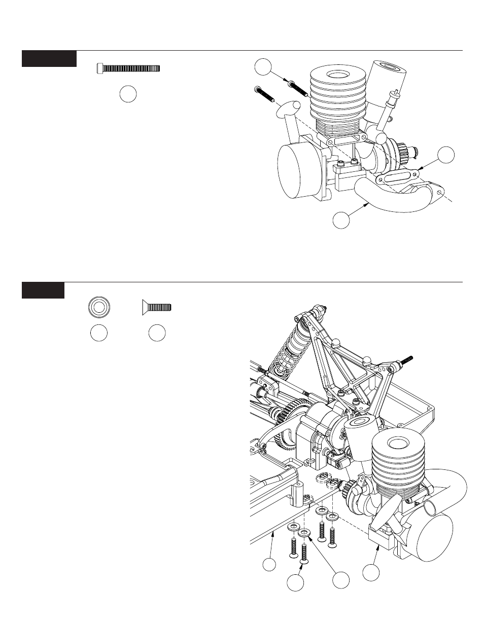 Engine installation, Continued) | Losi LOSA0881 User Manual | Page 39 / 64
