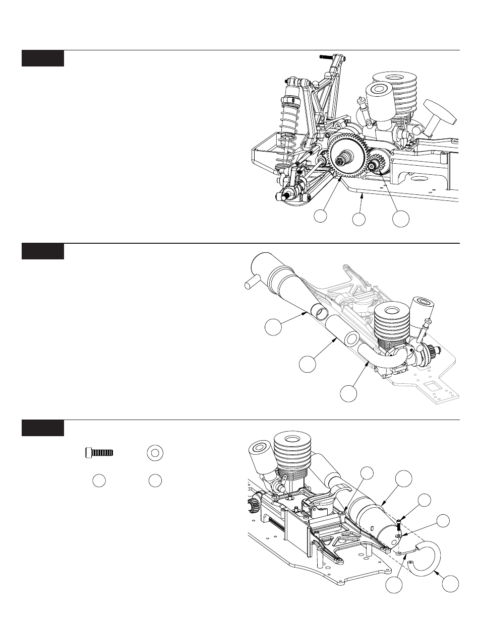 Engine installation, Continued) | Losi LOSA0881 User Manual | Page 40 / 64