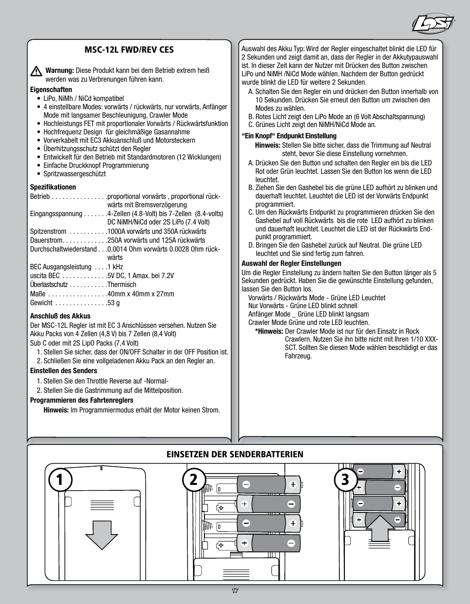 Losi LOSB0109 User Manual | Page 17 / 56