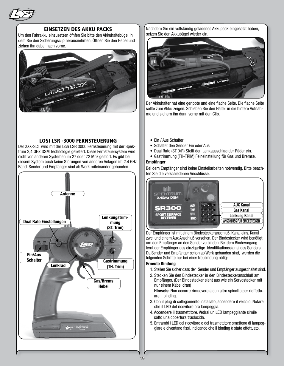 Losi LOSB0109 User Manual | Page 18 / 56