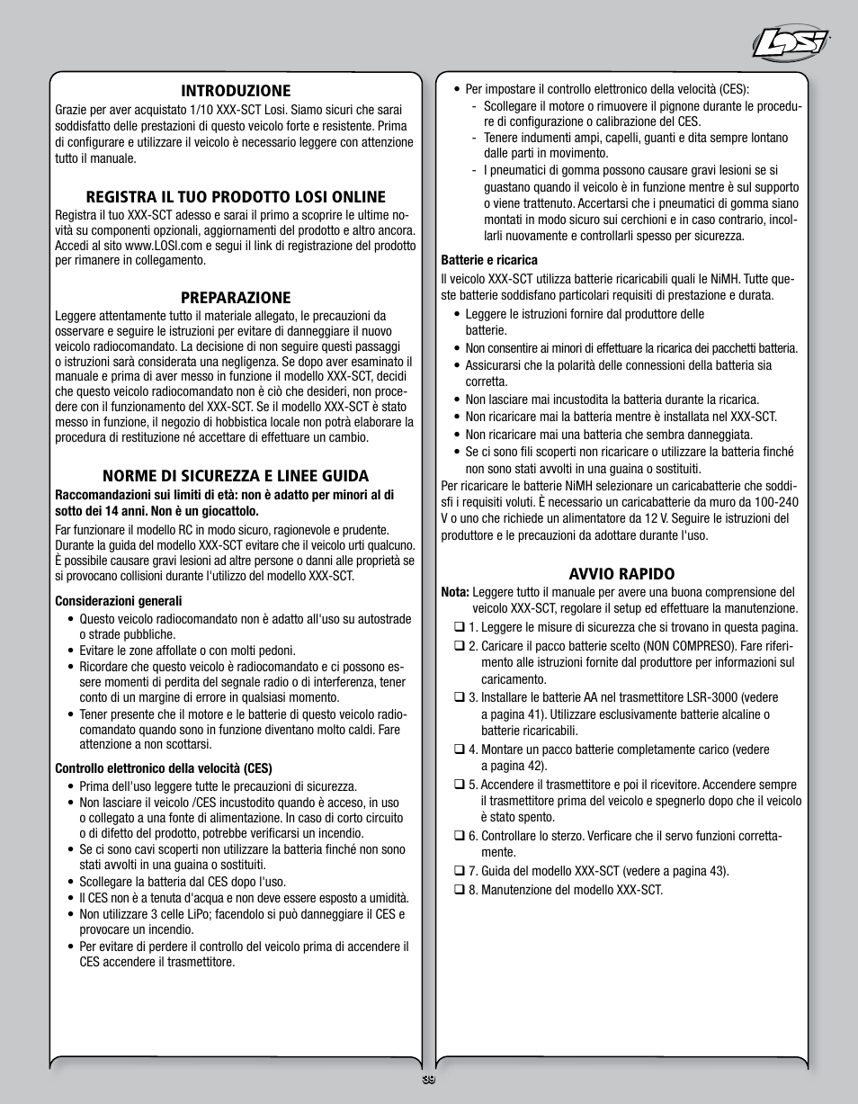 Losi LOSB0109 User Manual | Page 39 / 56