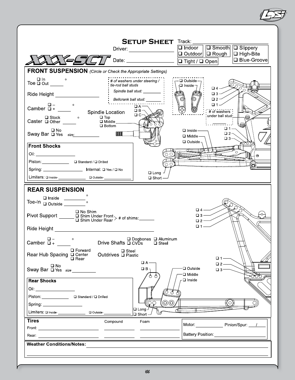 Losi LOSB0109 User Manual | Page 55 / 56