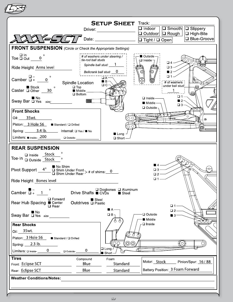 Losi LOSB0109JS User Manual | Page 18 / 20