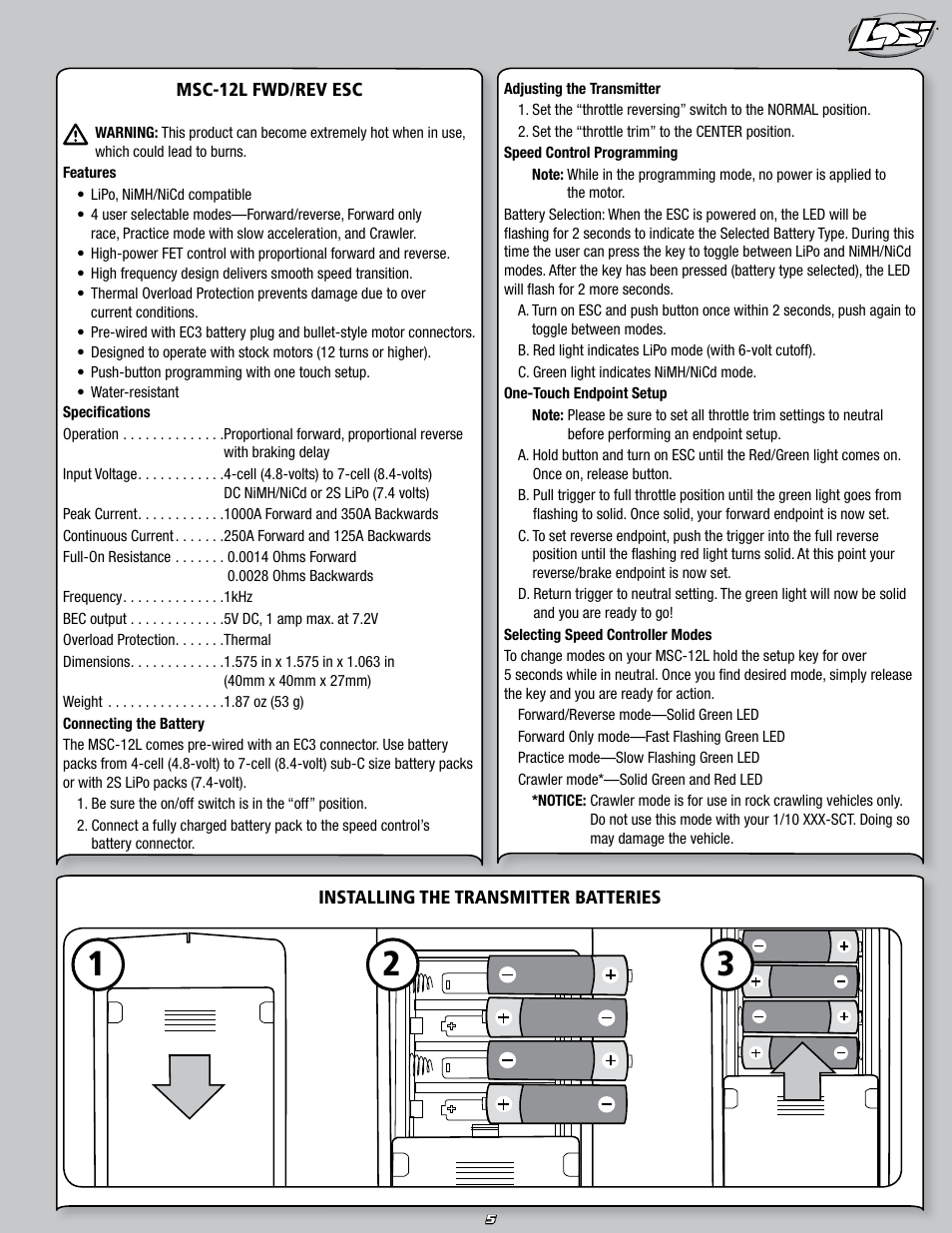 Losi LOSB0109JS User Manual | Page 5 / 20