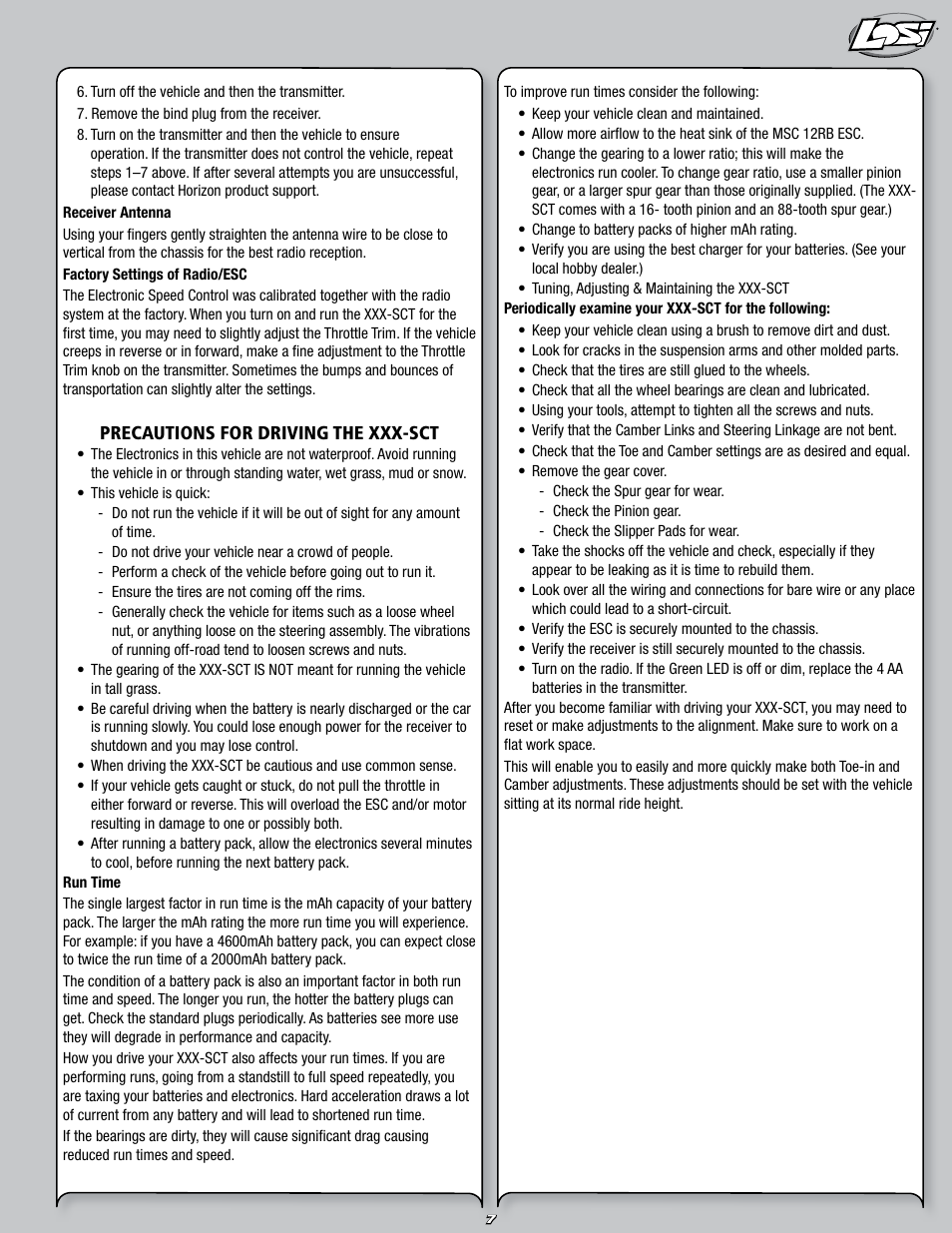 Losi LOSB0109JS User Manual | Page 7 / 20