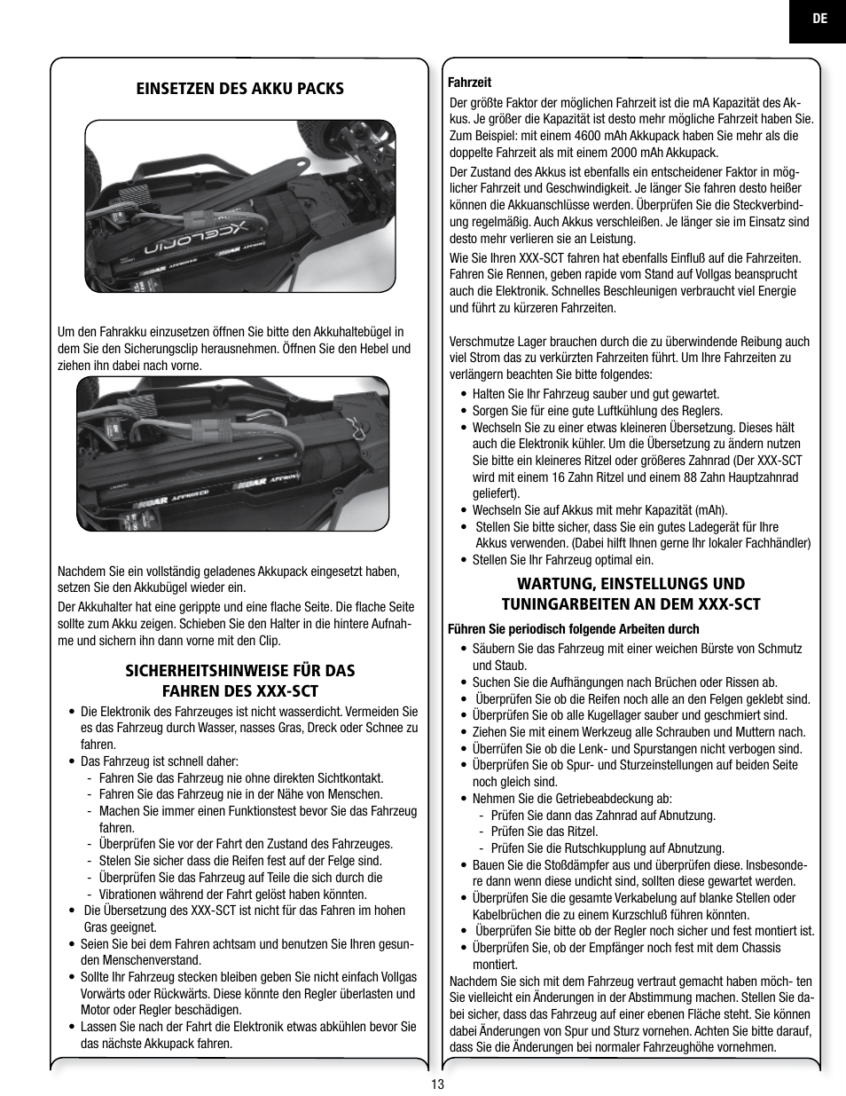 Losi LOSB0113 User Manual | Page 13 / 44