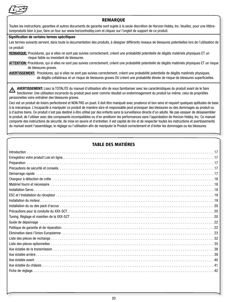 Losi LOSB0113 User Manual | Page 16 / 44
