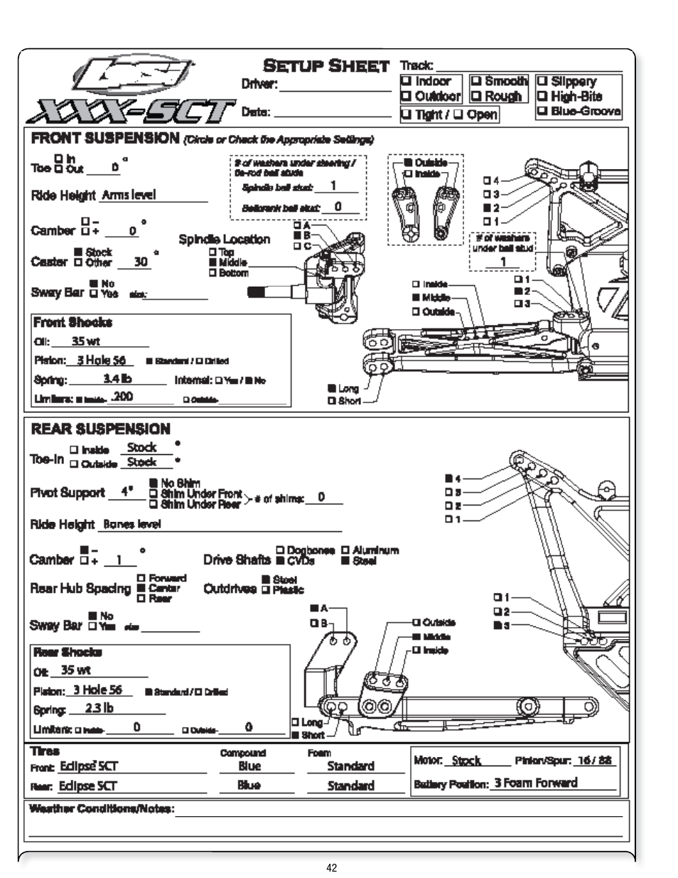 Losi LOSB0113 User Manual | Page 42 / 44