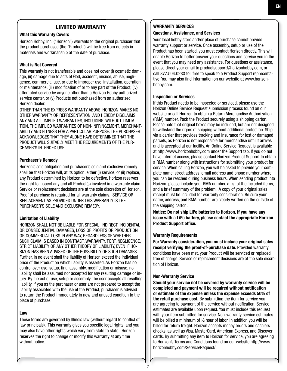 Losi LOSB0113 User Manual | Page 7 / 44