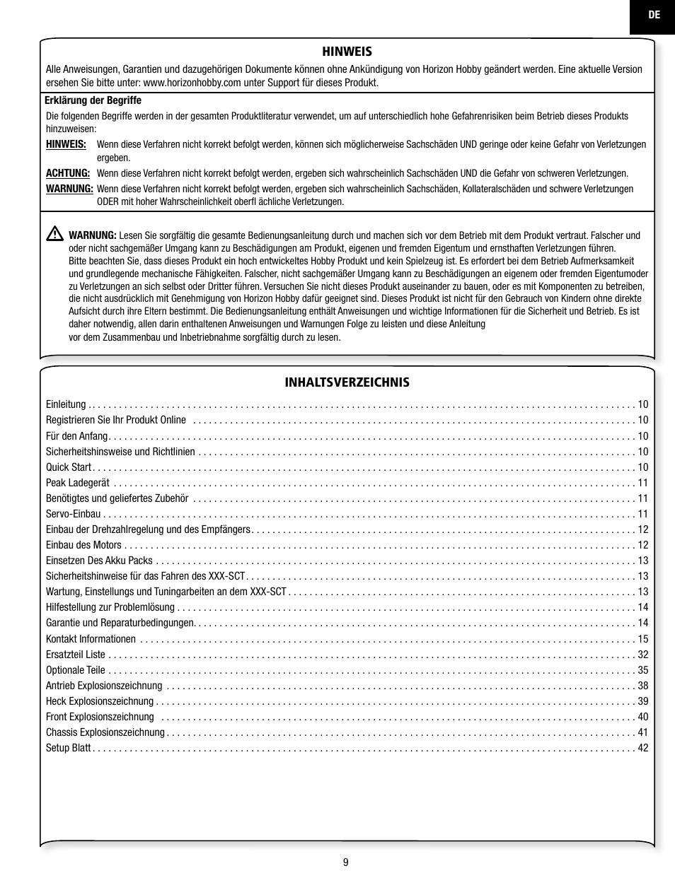 Losi LOSB0113 User Manual | Page 9 / 44