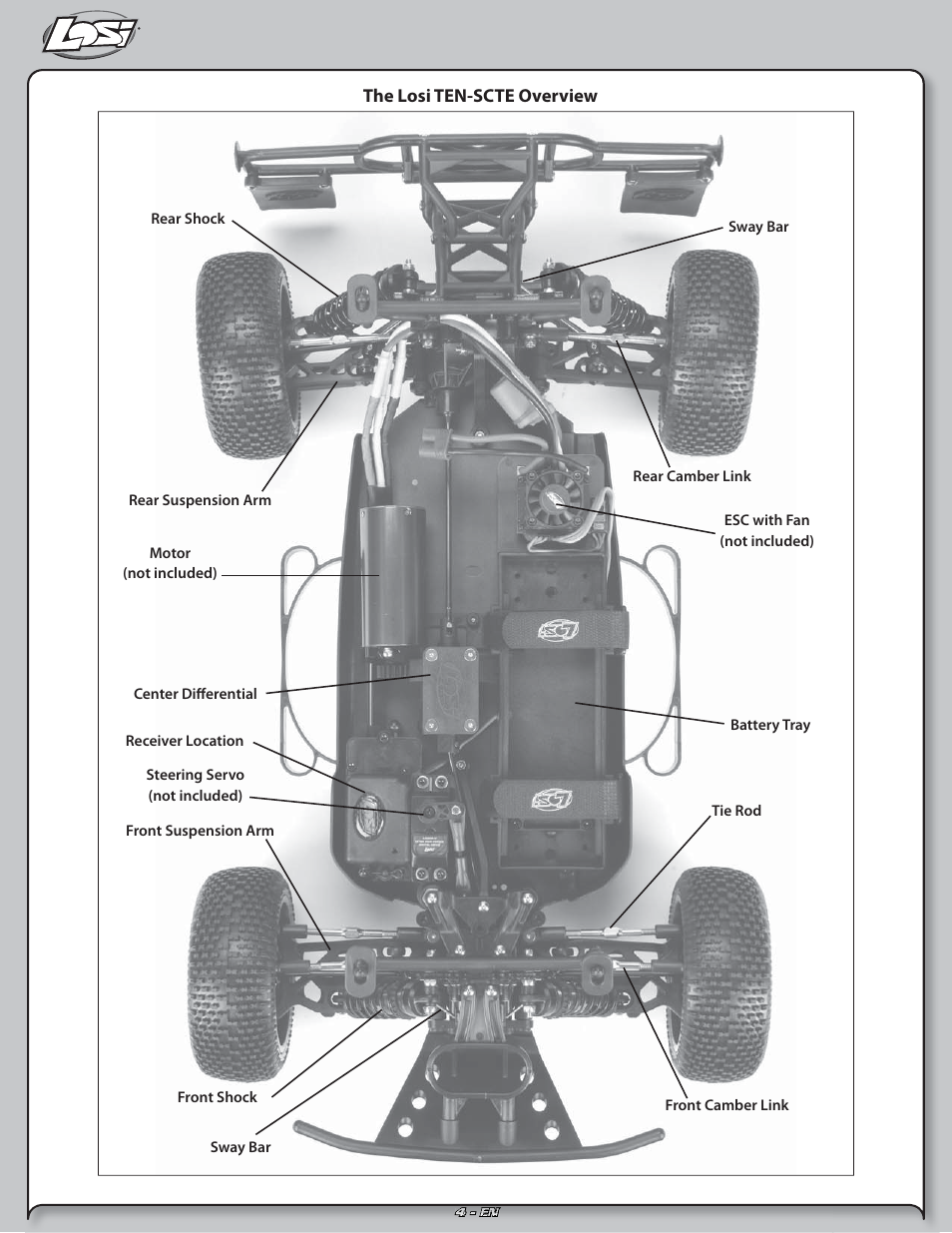 The losi ten-scte overview | Losi LOSB0127 User Manual | Page 4 / 21